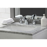 Concord Two-Handle 3-Hole Deck Mount Widespread Bathroom Faucet with Retail Pop-Up Drain