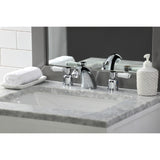 Paris Two-Handle 3-Hole Deck Mount Widespread Bathroom Faucet with Retail Pop-Up Drain