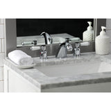 Paris Two-Handle 3-Hole Deck Mount Widespread Bathroom Faucet with Retail Pop-Up Drain