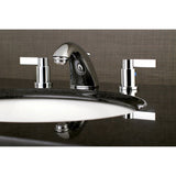 NuvoFusion Two-Handle 3-Hole Deck Mount Widespread Bathroom Faucet with Retail Pop-Up Drain