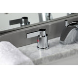 NuvoFusion Two-Handle 3-Hole Deck Mount Widespread Bathroom Faucet with Retail Pop-Up Drain