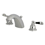 NuWave French Two-Handle 3-Hole Deck Mount Widespread Bathroom Faucet with Retail Pop-Up Drain