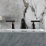 Manhattan Two-Handle 3-Hole Deck Mount Widespread Bathroom Faucet with Retail Pop-Up Drain