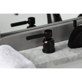 Concord Two-Handle 3-Hole Deck Mount Widespread Bathroom Faucet with Retail Pop-Up Drain