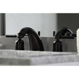 Concord Two-Handle 3-Hole Deck Mount Widespread Bathroom Faucet with Retail Pop-Up Drain