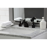 Concord Two-Handle 3-Hole Deck Mount Widespread Bathroom Faucet with Retail Pop-Up Drain