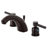 Concord Two-Handle 3-Hole Deck Mount Widespread Bathroom Faucet with Retail Pop-Up Drain