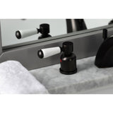 Paris Two-Handle 3-Hole Deck Mount Widespread Bathroom Faucet with Retail Pop-Up Drain