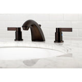 NuvoFusion Two-Handle 3-Hole Deck Mount Widespread Bathroom Faucet with Retail Pop-Up Drain