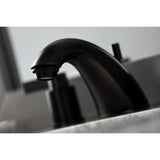 NuvoFusion Two-Handle 3-Hole Deck Mount Widespread Bathroom Faucet with Retail Pop-Up Drain