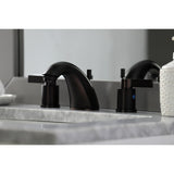 NuvoFusion Two-Handle 3-Hole Deck Mount Widespread Bathroom Faucet with Retail Pop-Up Drain