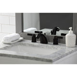 NuvoFusion Two-Handle 3-Hole Deck Mount Widespread Bathroom Faucet with Retail Pop-Up Drain