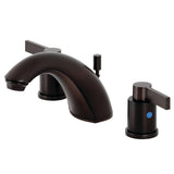 NuvoFusion Two-Handle 3-Hole Deck Mount Widespread Bathroom Faucet with Retail Pop-Up Drain