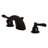 NuWave French Two-Handle 3-Hole Deck Mount Widespread Bathroom Faucet with Retail Pop-Up Drain