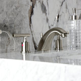 Manhattan Two-Handle 3-Hole Deck Mount Widespread Bathroom Faucet with Retail Pop-Up Drain