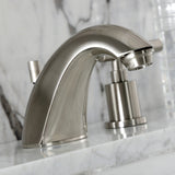 Manhattan Two-Handle 3-Hole Deck Mount Widespread Bathroom Faucet with Retail Pop-Up Drain