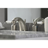 Paris Two-Handle 3-Hole Deck Mount Widespread Bathroom Faucet with Retail Pop-Up Drain