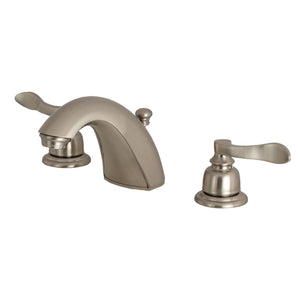 NuWave French Two-Handle 3-Hole Deck Mount Widespread Bathroom Faucet with Retail Pop-Up Drain