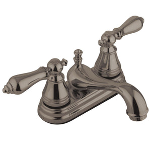 English Classic Double-Handle 3-Hole Deck Mount 4-Inch Centerset Bathroom Faucet with Pop-Up Drain