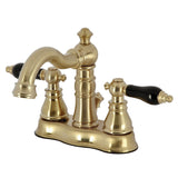 Duchess Double-Handle 3-Hole Deck Mount 4-Inch Centerset Bathroom Faucet with Brass Pop-Up