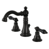 Duchess Two-Handle 3-Hole Deck Mount Widespread Bathroom Faucet with Brass Pop-Up Drain