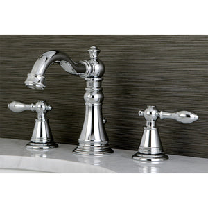 English Classic Two-Handle 3-Hole Deck Mount Widespread Bathroom Faucet with Retail Pop-Up Drain