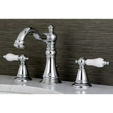 English Classic Two-Handle 3-Hole Deck Mount Widespread Bathroom Faucet with Retail Pop-Up Drain