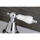 English Classic Two-Handle 3-Hole Deck Mount Widespread Bathroom Faucet with Retail Pop-Up Drain