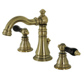 Duchess Two-Handle 3-Hole Deck Mount Widespread Bathroom Faucet with Brass Pop-Up Drain