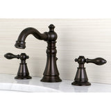 English Classic Two-Handle 3-Hole Deck Mount Widespread Bathroom Faucet with Retail Pop-Up Drain