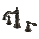 English Classic Two-Handle 3-Hole Deck Mount Widespread Bathroom Faucet with Retail Pop-Up Drain