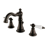 English Classic Two-Handle 3-Hole Deck Mount Widespread Bathroom Faucet with Retail Pop-Up Drain