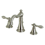 English Classic Two-Handle 3-Hole Deck Mount Widespread Bathroom Faucet with Retail Pop-Up Drain