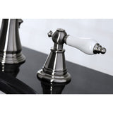 English Classic Two-Handle 3-Hole Deck Mount Widespread Bathroom Faucet with Retail Pop-Up Drain