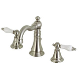 English Classic Two-Handle 3-Hole Deck Mount Widespread Bathroom Faucet with Retail Pop-Up Drain