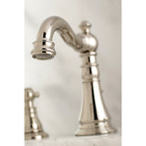 American Classic Two-Handle 3-Hole Deck Mount Widespread Bathroom Faucet with Brass Pop-Up Drain