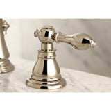 American Classic Two-Handle 3-Hole Deck Mount Widespread Bathroom Faucet with Brass Pop-Up Drain