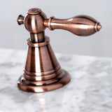 English Classic Two-Handle 3-Hole Deck Mount Widespread Bathroom Faucet with Brass Pop-Up Drain