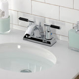 Kaiser Double-Handle 4-Inch Centerset Bathroom Faucet with Pop-Up Drain