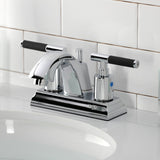 Kaiser Double-Handle 4-Inch Centerset Bathroom Faucet with Pop-Up Drain