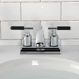 Kaiser Double-Handle 4-Inch Centerset Bathroom Faucet with Pop-Up Drain