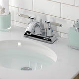 Kaiser Double-Handle 4-Inch Centerset Bathroom Faucet with Pop-Up Drain