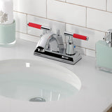 Kaiser Double-Handle 4-Inch Centerset Bathroom Faucet with Pop-Up Drain