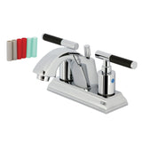 Kaiser Double-Handle 4-Inch Centerset Bathroom Faucet with Pop-Up Drain