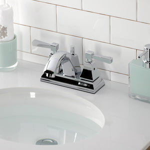 Concord Double-Handle 3-Hole Deck Mount 4-Inch Centerset Bathroom Faucet with Pop-Up Drain