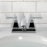 Concord Double-Handle 3-Hole Deck Mount 4-Inch Centerset Bathroom Faucet with Pop-Up Drain