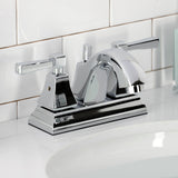 Concord Double-Handle 3-Hole Deck Mount 4-Inch Centerset Bathroom Faucet with Pop-Up Drain