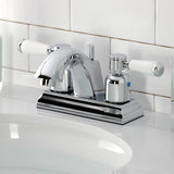 Paris Double-Handle 3-Hole Deck Mount 4-Inch Centerset Bathroom Faucet with Pop-Up Drain