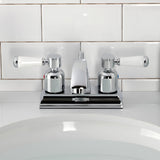 Paris Double-Handle 3-Hole Deck Mount 4-Inch Centerset Bathroom Faucet with Pop-Up Drain