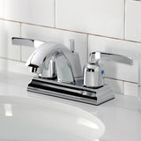 Centurion Double-Handle 3-Hole Deck Mount 4-Inch Centerset Bathroom Faucet with Pop-Up Drain